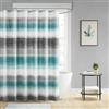 Madison Park Essentials - Tenda da doccia con stampa ad acquerello multicolore blu, per bagno, moderna tenda da doccia a D cor, lavabile in lavatrice, in tessuto in microfibra, 183 x 183 cm, colore: