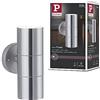 Paulmann 94331 Lampada per esterni LED Flame IP44 max. 2x10 Watt acciaio legato spazzolato illuminazione giardino GU10