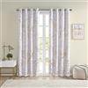 Intelligent Design Rebecca Total Blackout Curtains Metallic Marble Print Grommet Top Living Room Decor Thermal Insulated Light Blocking Window Drape for Bedroom, Apartments, 63 Panel, Blush/Gold