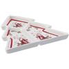 Ad Trend Piatto Forma Albero Natale 30 x 29,5 Cm Bianco Rosso