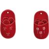 Ad Trend Set 3 Paia Pantofole di Natale 26 x 47 Cm Ass. Rosso