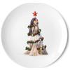 WD LifeStyle Piatto Panettone D 30,5 Cm Decoro Levriero Natalizio