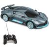 MONDOMOTORS BUGATTI DIVO, AUTO RADIOCOMANDATA, SCALA 1:24, 2.4 GHZ, FINO A 8 KM/H, AZZURRO, MONDO MOTORS