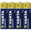 Varta Longlife Mignon AA Battery 4106 (confezione da 4)