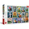 Trefl passione 1000 pezzi-Puzzle con animali e fiori realizzati con la tecnica dell'uncinetto, per adulti e bambini dai 14 anni in su, Multicolore, 10950