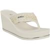 GUESS Silus, Sandali con Zeppa Donna, White 140, 39.5 EU