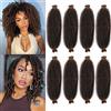 Lparmjit Springy Afro Twist Extension per capelli con treccine da 40 cm, confezione da 8, pre-separate, pre-gonfiate, morbide, per acconciature Kinky Marley, Butterfly Locs (40 cm, pacco da 8, T1B/30)