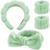 HIQU and HIST Set di 4 fasce per capelli, cosmetici, spa per lavare il viso, per la cura della pelle, per capelli, per capelli, per donne, ragazze, yoga, sport, doccia