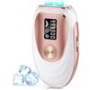 Haarlosy Epilatore Luce Pulsata con Ghiaccio, Efficiente IPL Epilatore Laser 999900 Impulsi Luminosi per Depilatore Corpo Donna, Uomo, Viso, Ascelle, Gambe (Oro rosa)