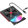 Aumdie Lettore CD DVD Esterno per PC Portatile, Masterizzatore DVD CD Externo, USB 3.0 Lettore DVD Esterno per PC Windows 11/10/8.1/7/XP Vista Linux Mac OS Laptop Desktop, NeroRosso