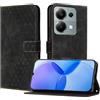 YIRRANZD Custodia per Xiaomi Redmi Note 13 PRO 4G, Cover a Libro in Pelle PU con Slot Cart e Silicone TPU Bumper, Flip Caso Portafoglio Cover per Redmi Note 13 PRO 4G (Nero)