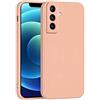 Mixroom - Cover Custodia Case per Samsung Galaxy S22 Plus Protezione Fotocamera in Silicone TPU Morbido Opaco Bordi Piatti Colore Rosa