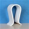 Colrid Supporto per cuffie in legno, supporto per cuffie, a forma di U, in legno di noce, universale, ecologico, durevole, antiscivolo, per casa, ufficio, studio (bianco)