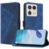 OKZone Cover per Motorola Moto Edge X50 Ultra,Custodia a Libro in Pelle Protettiva Folio Portafoglio con Chiusura Magnetica e Slot per Carte Wallet Case Flip Cover(Blu)