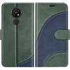BoxTii Cover per Nokia 7.2 / Nokia 6.2, Custodia in PU Pelle Portafoglio per Nokia 7.2 / Nokia 6.2, Magnetica Cover a Libro con Slot per Schede, Verde