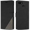 SONWO Cover per Google Pixel 3A Custodia, Flip Caso in PU Pelle Case Cover Premium Portafoglio Custodia per Google Pixel 3A, Slot per Schede, Supporto Stand, Nero