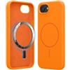 kwmobile Custodia Magnetica per Apple iPhone 17e / iPhone 16e - Cover Compatibile con MagSafe - Cover Morbida in Silicone con Magnete - Arancia fruttata