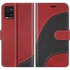 BoxTii Cover per Vivo Y21 / Vivo Y21S / Vivo Y33S, Custodia in PU Pelle Portafoglio per Vivo Y21 / Vivo Y21S / Vivo Y33S, Magnetica Cover a Libro con Slot per Schede, Rosso