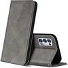 ZONNAVI Cover per Oppo Reno 6 PRO 5G, Flip Custodia Pelle PU con [Slot Cart] [Supporto Stand] [Magnetica], Cover a Libro Portafoglio per Oppo Reno 6 PRO 5G (Grigio)