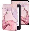 MOKASE Custodia per 6 pollici Nuovo Amazon Kindle 11a Generazione 2022 2024 Rilascio (Modello: C2V2L3 RS23CV), Pelle Sintetica Sveglia/Sonno Automatico Custodia con Cinghia a Mano, Pink Marble