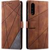 SONWO Cover per Galaxy A70, Flip Caso in PU Pelle Case Cover Portafoglio Custodia per Samsung Galaxy A70, [Kickstand] [Slot per Schede], Marrone