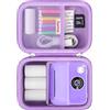 Supmay Bambini Cassa fotocamera Compatibile con ASTGMI per HiMont per TIATUA per CalineGam per Aissom per MYSTILUCK Macchina Fotocamera Istantanea, Stampa sacchetto di archiviazione carta, Violetta