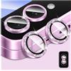 Kucheed Proteggi Obiettivo Fotocamera Glitterato per Samsung Galaxy Z Flip 4, Copertura per Fotocamera in Vetro Temperato Allineamento Automatico dei Singoli Anelli Metallici