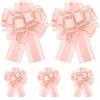 YAWYO 5 Fiocchi Grandi da Tirare, Nastro Rosa da 15 cm per Auto da Matrimonio, Fiocco Rosa per Confezionare Cestini Regalo, Nastro da Sposa per Scatole Regalo di Fiori per Auto