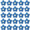 PATIKIL Fiori Uncinetto, 50Pz Fiori Applicare Lavori Cucito Fatti a Mano all'Uncinetto, Decorazioni per Capelli Fai da Te, Vestiti, Feste, Artigianali, Blu Navy/Giallo