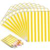 MOMAHUA 100 Pezzi Sacchetti Carta Giallo Piccoli,13x18cm Buste Regalo Sacchetti Alimenti|Caramelle|Cioccolatini|Biscotti,Party Bag per Halloween,Natale,Feste,Matrimoni