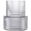 KAYLETIN Vaso di vetro nero, vasi a coste per fiori, vaso per tulipani, vasi moderni scanalati per soggiorno, sala da pranzo, camera da letto, scaffale, matrimonio, ufficio, tavolino da caffè