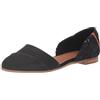 TOMS JUTTI DORSAY, Ballerine Donna, Black Leather and Global Woven, 36.5 EU