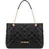 Love Moschino BORSA QUILTED PU NERO GALV.ORO