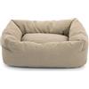 Record - Cuccia per Cani e Gatti Mono in Cotone, Colore: Beige, 70 x 50 x 17h cm. Lettino imbottito per animali a rapida asciugatura, morbido e accogliente. Cuscino rettangolare per cani e gatti.