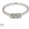 Anello in oro bianco 18 Kt 750 trilogy diamanti 0,30 ct -772/ST-