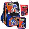 PRESTIGE & DELUXE Zaino Scuola Estensibile Sonic Prime Final Battle + astuccio 3 piani + Agenda 2023/2024 + orologio digitale Sonic con set scrittura bicchiere portapenne e penna colorata