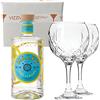 Generico MALFY GIN LIMONE 41% Vol 700 ml - Due Bicchieri In Vetro Borgonovo 620 ml