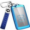 MEDZUK Custodia per Chiave Compatibile con Renault Rafale 2024-2025 2026 Cover Chiave Auto, Guscio Chiave TPU con Portachiavi Accessori Protezione (Blu)