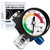 BenBow Regolatore di Pressione con Manometro per Pistole a Spruzzo, Fino A 7 Bar (Blu)