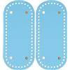 PATIKIL Fondo per Borse Pelle Pu 8,7x3,9 Pollici, 2Pz Base Ovale Tappetino Fondo per Borsa Uncinetto con Fori e Chiodi, per Borse Fai da Te, Borse a Tracolla, Borsette, Blu