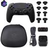 HEXGAMING ULTIMATE PRO Controller per ps5/PC,Wireless/USB Joystick Pro per ps5,4 Tasti Posteriori Rimappabili&8 Levette Analogiche Effetto Hall&6 Profil&Trigger Grilletti Regolabili,Nero Chaos