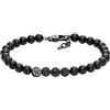 Emporio Armani Bracciale da uomo in acciaio inossidabile o con perline con chiusura a moschettone