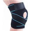 JIEYUCHU Tutore Ginocchio, Tutore Ginocchio con Stabilizzatori Laterali, Sport Ginocchiera Rotulea Regolabile, per Corsa, Lesioni al Menisco, Artrite, Infortunio Sportivo (Blu)