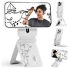 MOFT x Shantell Martin, treppiede per telefono con bastone per selfie per iPhone, supporto per iPhone multi-angoli, supporto per telefono leggero e portatile, magneti potenti, pelle vegana MOVAS