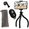 MOJOGEAR - Treppiede flessibile Octopus Vlog extra forti - con supporto per telefono, telecomando Bluetooth Shutter, custodia e supporto Action Cam - compatibile con GoPro, cellulare e camera video