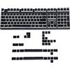 YMDK ANSI ISO PBT Doubleshot Shine Through Pudding Keycaps adatto per tastiera meccanica MX Corsair Razer Ducky SF KBD75 Tada68 DZ60 (Black Pudding Set completo) (solo Keycap)