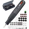 Befitery Mini Trapano Elettrico 8V Mini Trapano a Batteria | 5 Velocità (6000-23000RPM) con 56 Accessori | Utensile Rotante Multifunzione per Fai da Te | Luce LED, Ricarica USB-C | Leggero e Compatto