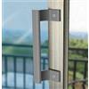 KAFENDA YUM maniglia in lega di alluminio grigia porta scorrevole per balcone porta scorrevole per fienile maniglia per porta da giardino maniglia laterale con viti di montaggio