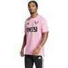 adidas Maglietta da calcio Messi da uomo con nome e numero, messi, nome e numero, Rosa (Easy Pink), XL