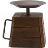 Elements Supporto per pilastro con manico in legno e metallo, 13 x 11 x 13 cm